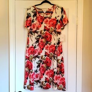 Lularoe Floral Rose Jessie Dress NWT Size M